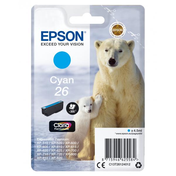 Epson 26 - 4,5 Ml - Ciano - Originale - Confezione In Blister