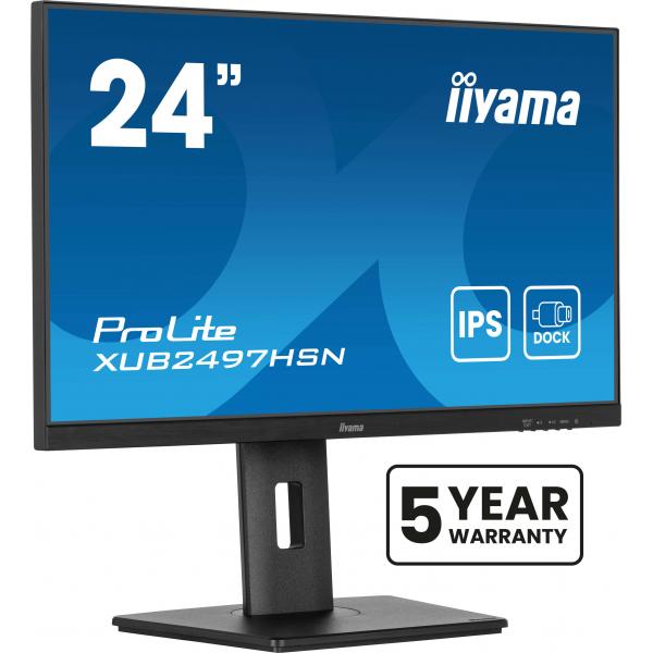 Iiyama Prolite Xub2497hsN-B2 Monitor Pc 60,5 Cm [23.8] 1920 X 1080 Pixel Full Hd Led Nero (iiyama Prolite Xub2497hsN-B2 24 Inch Ips Monitor, UsB-C do