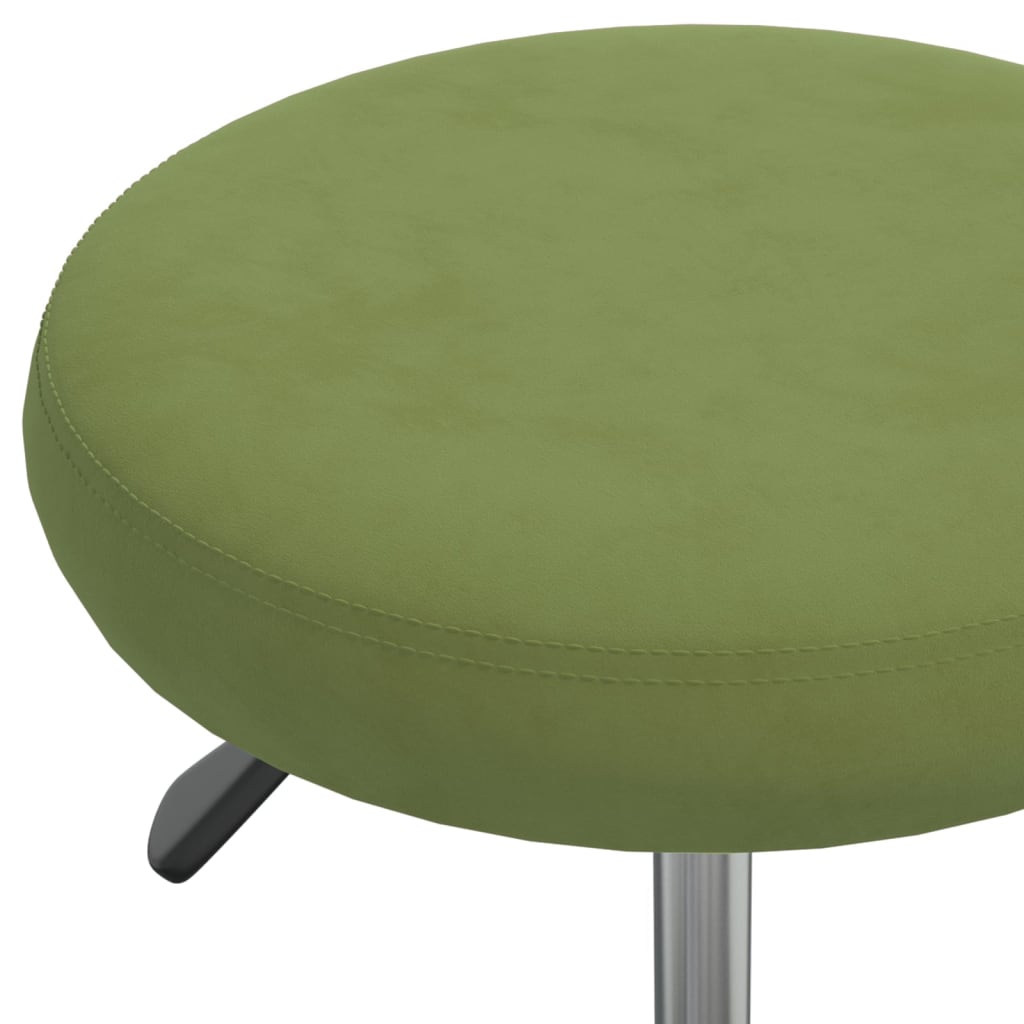 Sedia Da Ufficio Girevole Verde Chiaro In Velluto - Image 4