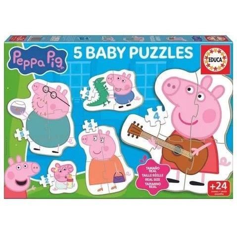 Puzzle Per Bambini - Educa - Peppa Pig - 4 Pezzi