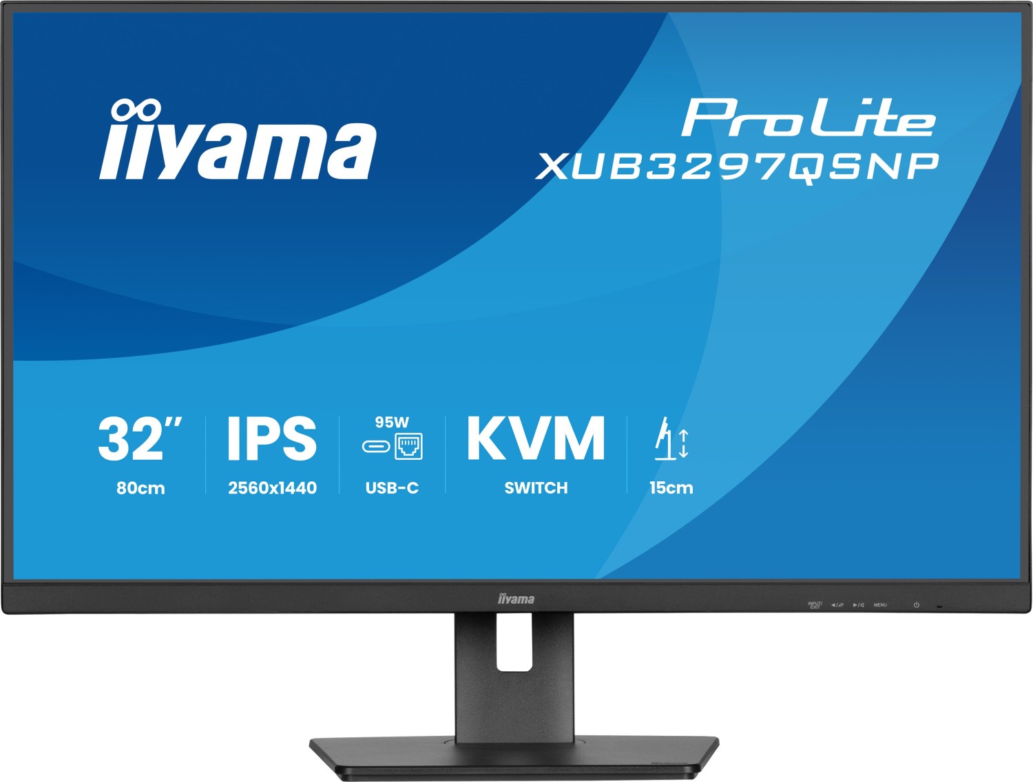 Iiyama Prolite Xub3297qsnP-B1 - LeD-Monitor - 81.3 Cm (32") (31.5" Sichtbar) - 2560 X 1440 Qhd 100 Hz - Ips - 350 Cd/m² (xub3297qsnP-B1)