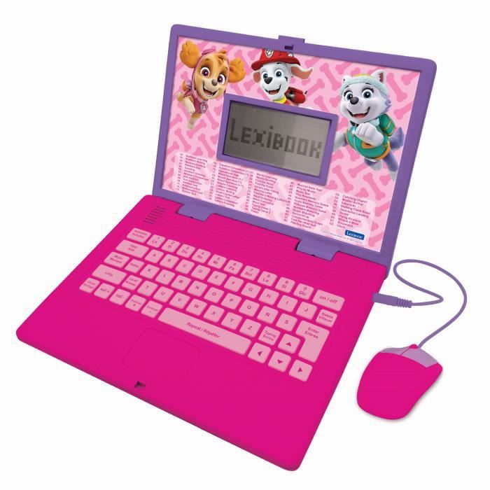 Paw Patrol Pink Talking Educational Computer – 124 Attività In Francese E Inglese