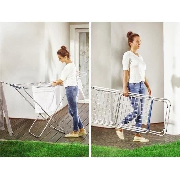 Leifheit 180 Classic Siena 81151 Stendibiancheria, Stendibiancheria Con 18 M Di Spazio Di Asciugatura, Ultraleggero E Spazioso Tancarville, Grigio - Image 5