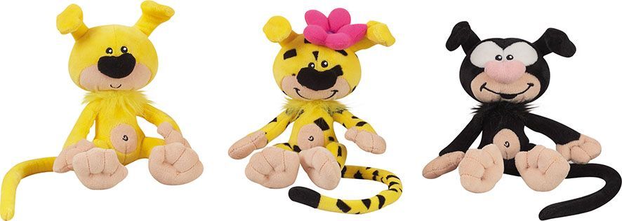 Set Di 3 Peluche Marsupilami - Jemini - Bibi, Bobo E Bibu - 17 cm