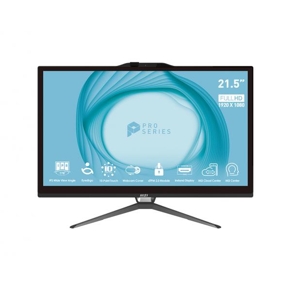 Msi Pc Aio 21,5" Touch Ap222t 13M-057it Pentium G7400 4gb 128gb Black Win 11 Pro