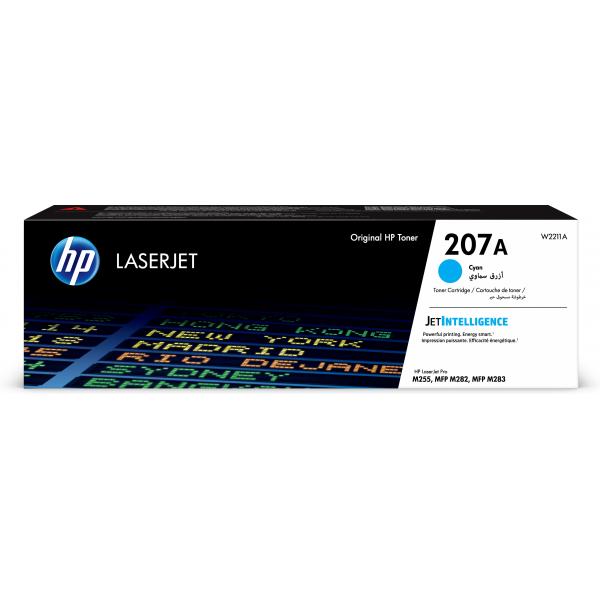 Hp Toner 207a, Ciano, 1250 Pag, Per Pro M255dw, M282nw, M283fdn, M283fdw