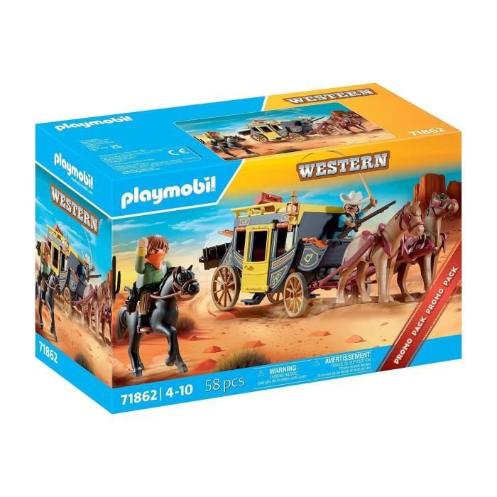 Playmobil 71862 Rapina Alla Diligenza Nel Selvaggio West, Confezioni Promozionali, Western, Per Collezionisti, 58 Pezzi, Età 14+