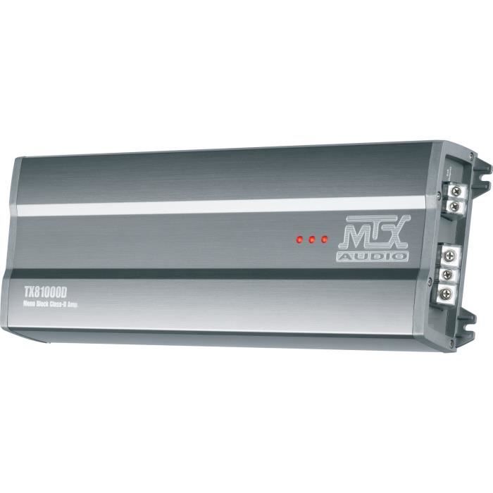 Mtx Tx81000d Amplificatore 12v Mono ClasS-D 1x1000w Rms Blocco In Alluminio