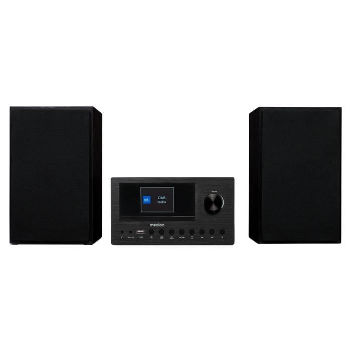 Mini Hifi System - Medion - Radio Internet Dab/fm - Lettore Cd - 2x150w - Nero