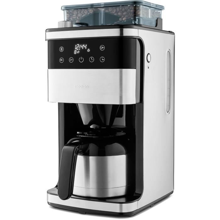 Macchina Per Caffè Filtro Digitale Isolata Con Macinacaffè - Medion - 1000w - 1,0l - Argento