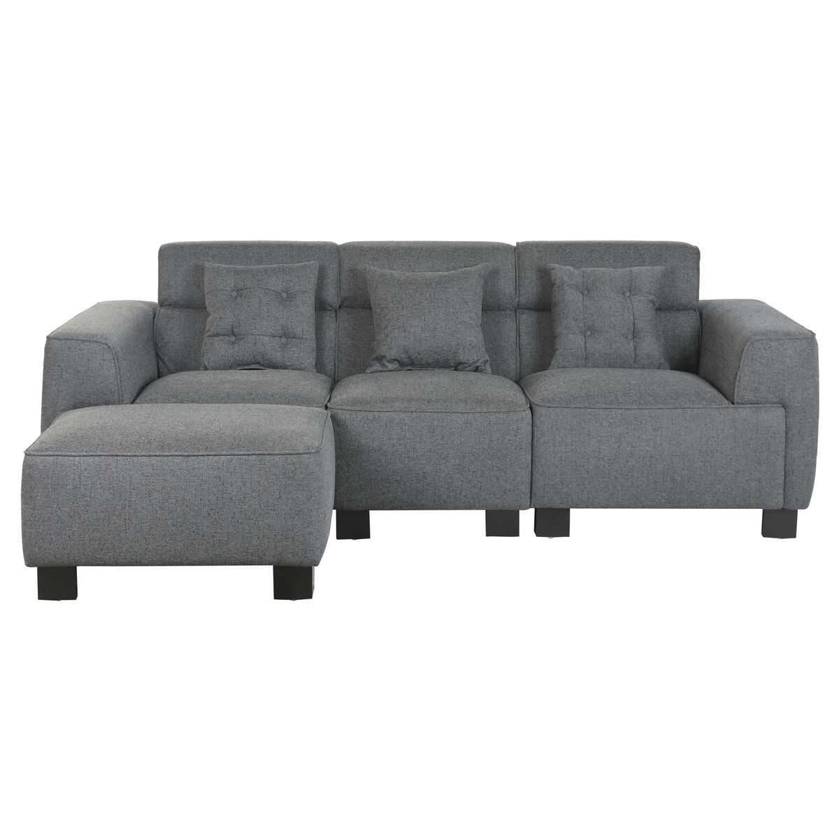 Divano Home Esprit Grigio Scuro Moderno 231 X 170 X 82 cm