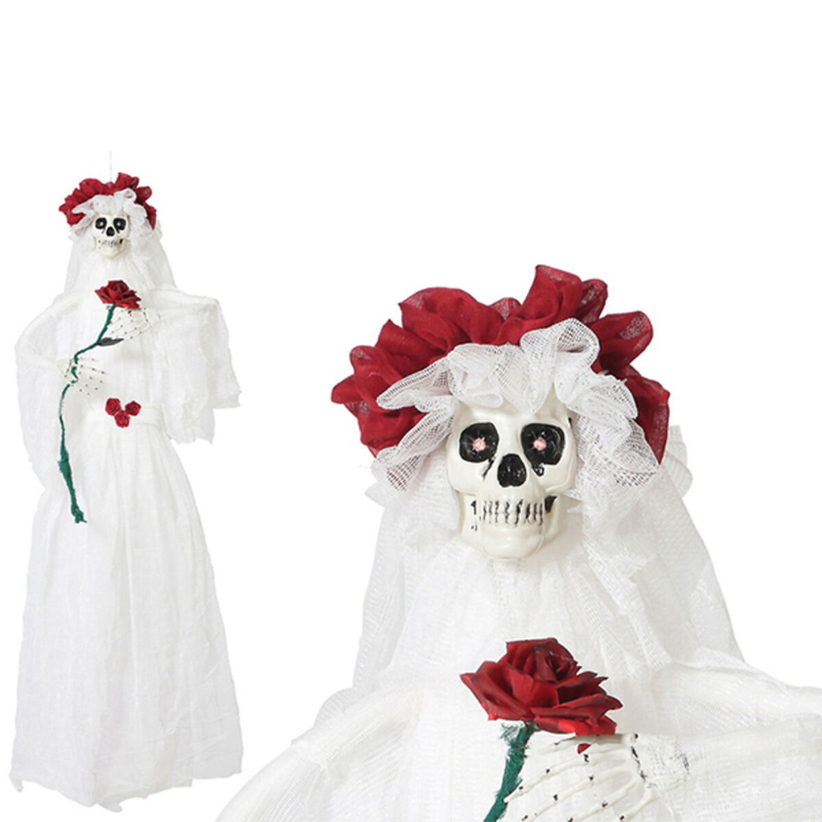 Festone A Forma Di Scheletro Halloween 10 X 70 X 120 Cm Multicolore