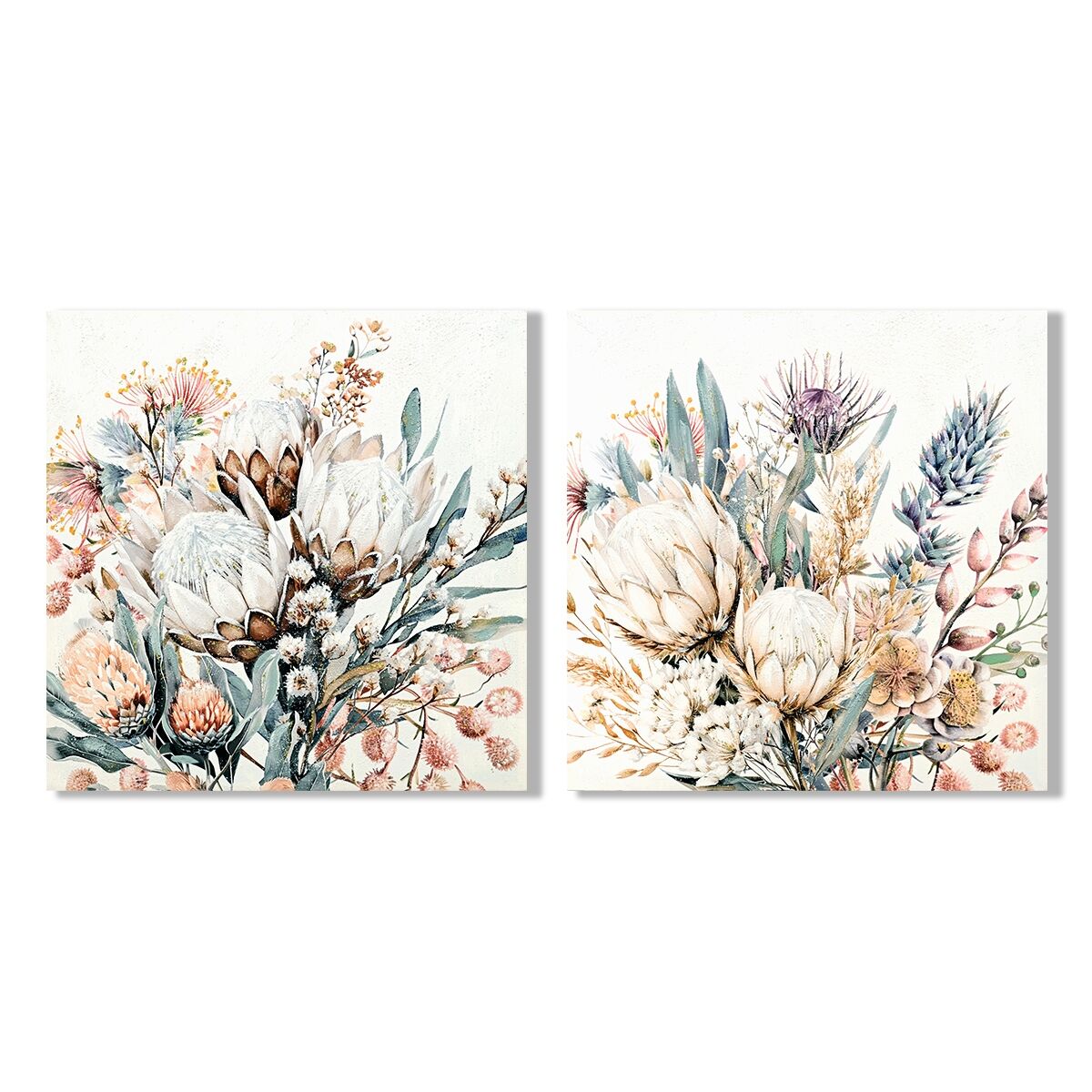 Tela Home Esprit Fiori Shabby Chic 80 X 3 X 80 Cm (2 Unità)