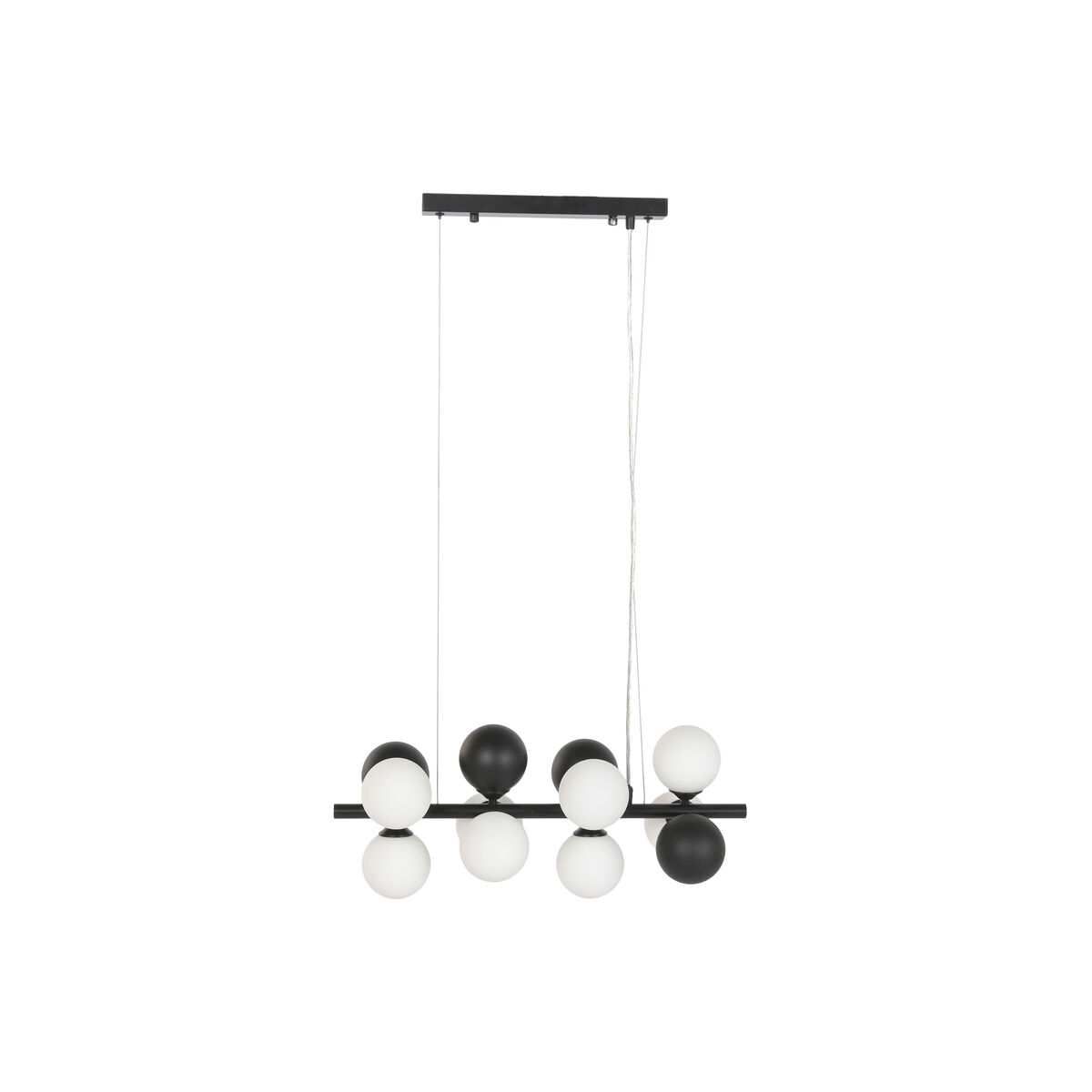 Lampadario Home Esprit Bianco Nero