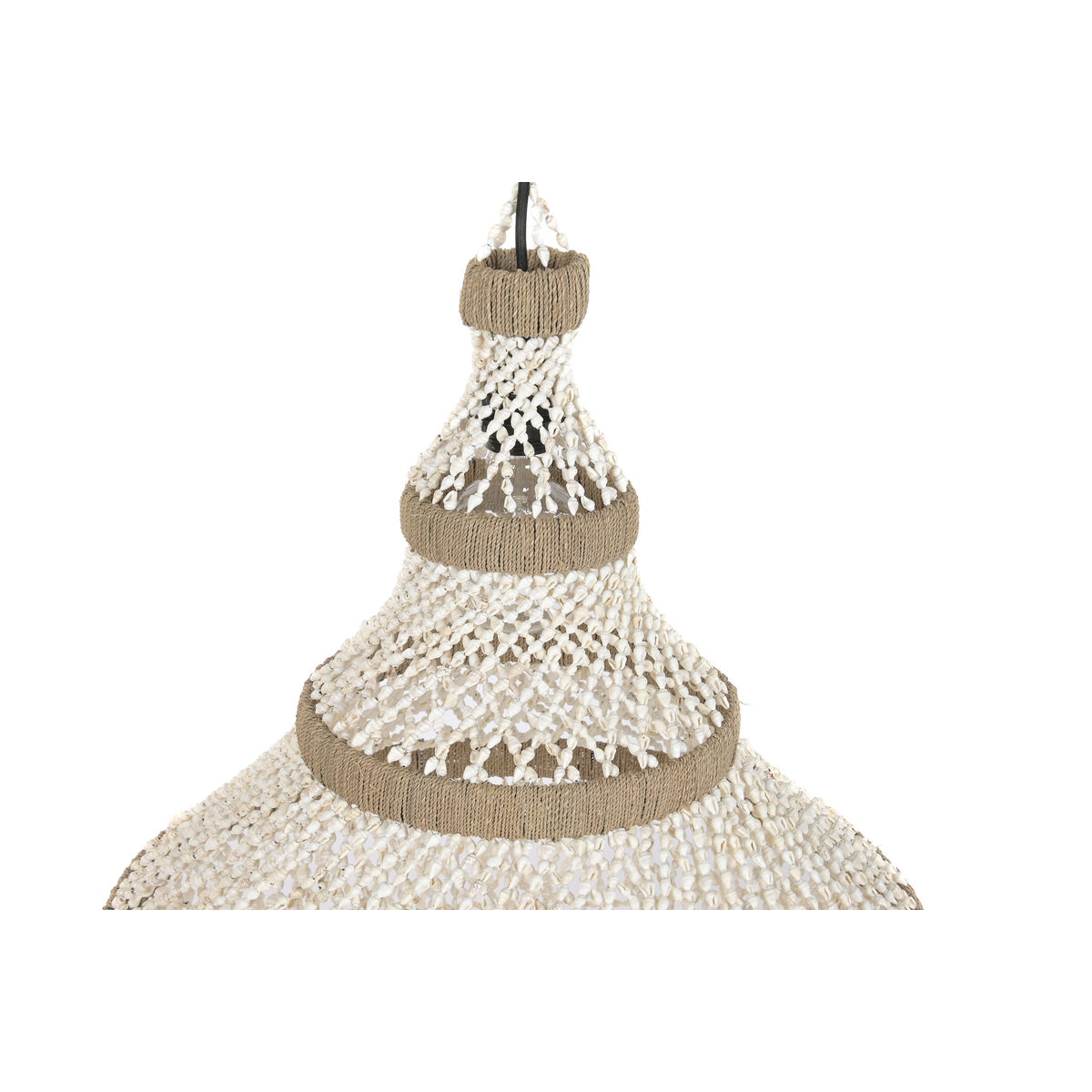 Lampadario Home Esprit Bianco Naturale Conchiglie 50 W 50 X 50 X 130 cm - Image 3