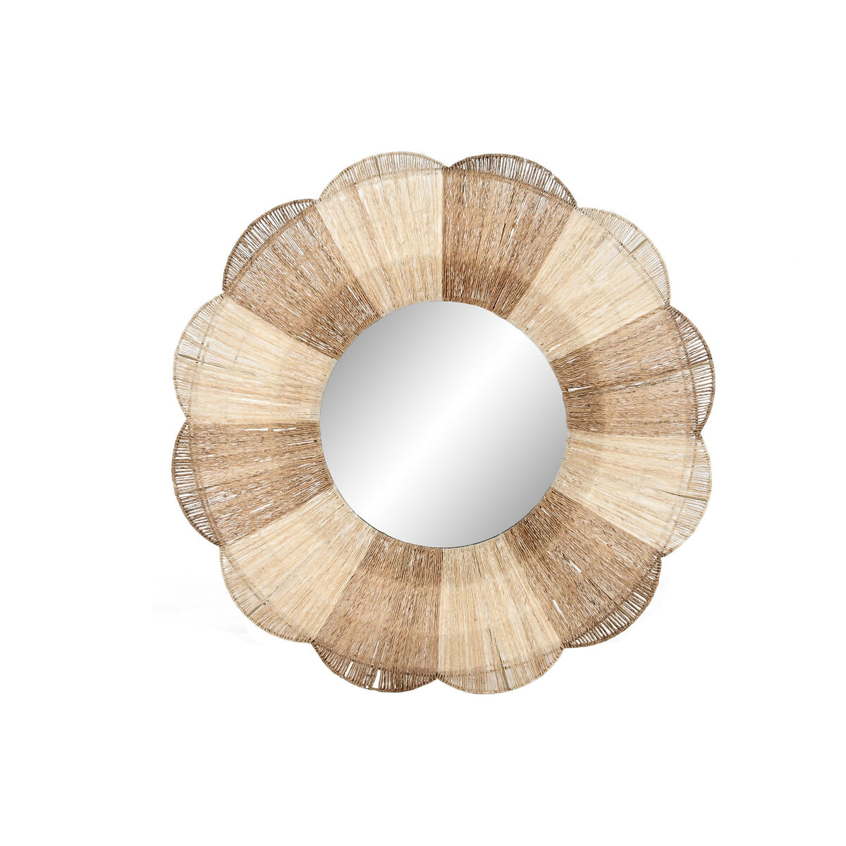 Specchio Da Parete Home Esprit Marrone Naturale Boho 87 X 8 X 87 cm