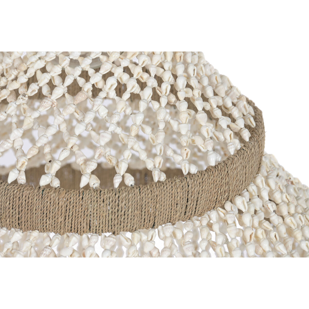 Lampadario Home Esprit Bianco Naturale Conchiglie 50 W 50 X 50 X 130 cm - Image 4