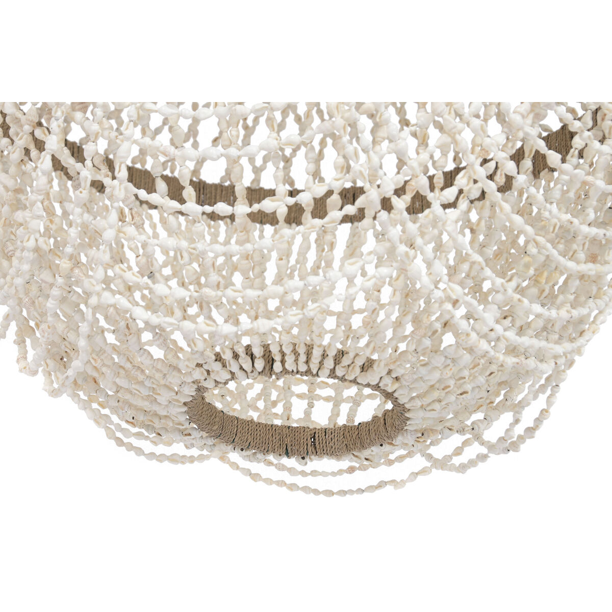 Lampadario Home Esprit Bianco Naturale Conchiglie 50 W 50 X 50 X 130 cm - Image 5