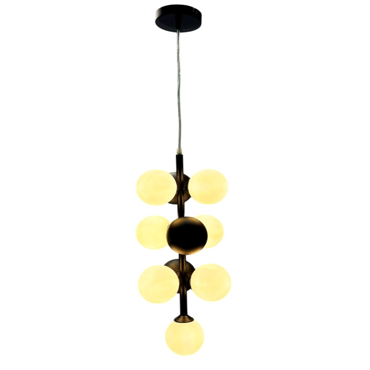 Lampadario Home Esprit Bianco Nero - Image 3