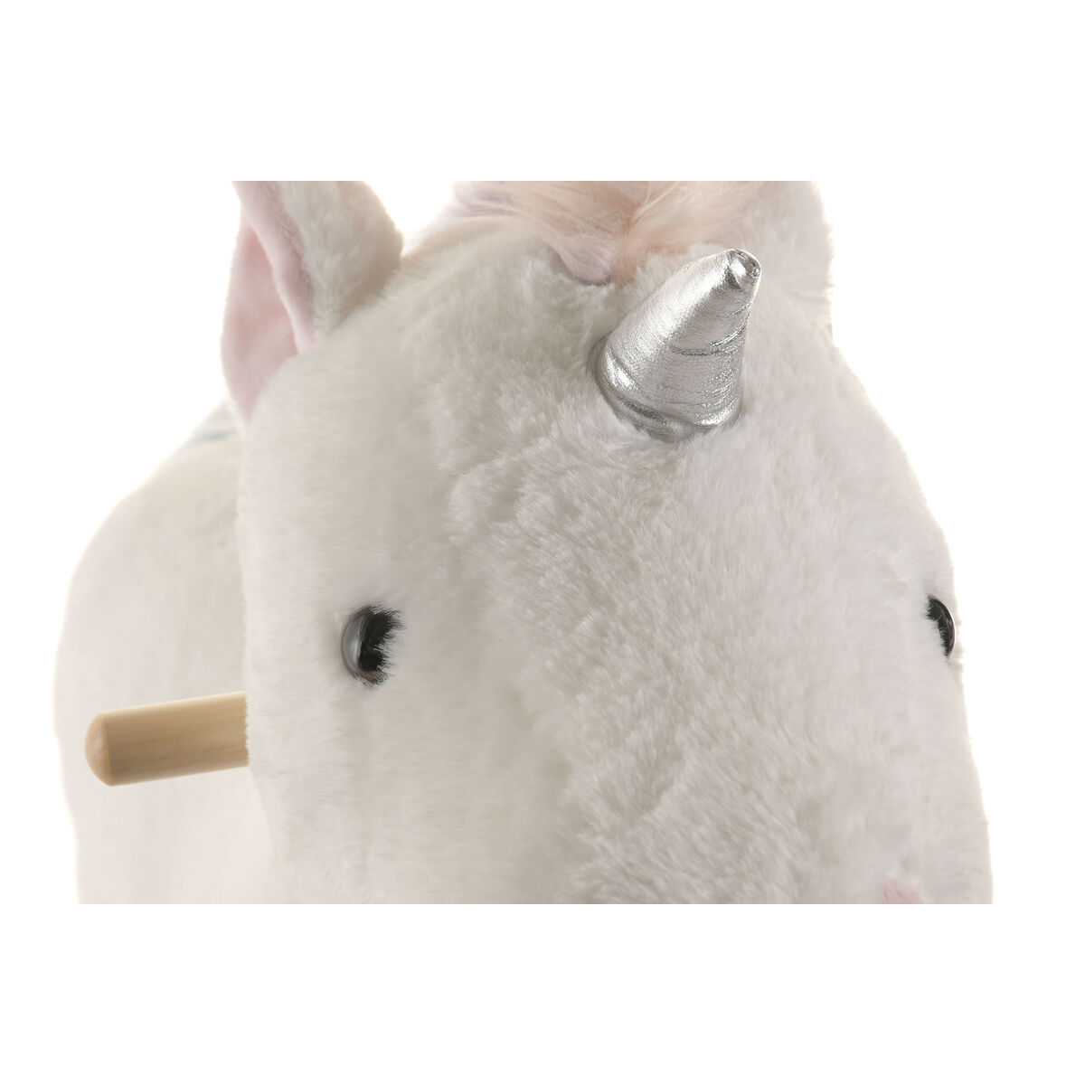 Sedia A Dondolo Home Esprit Bianco Naturale Unicorno - Image 4