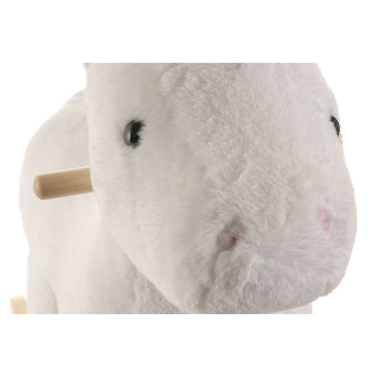 Sedia A Dondolo Home Esprit Bianco Naturale Unicorno - Image 5