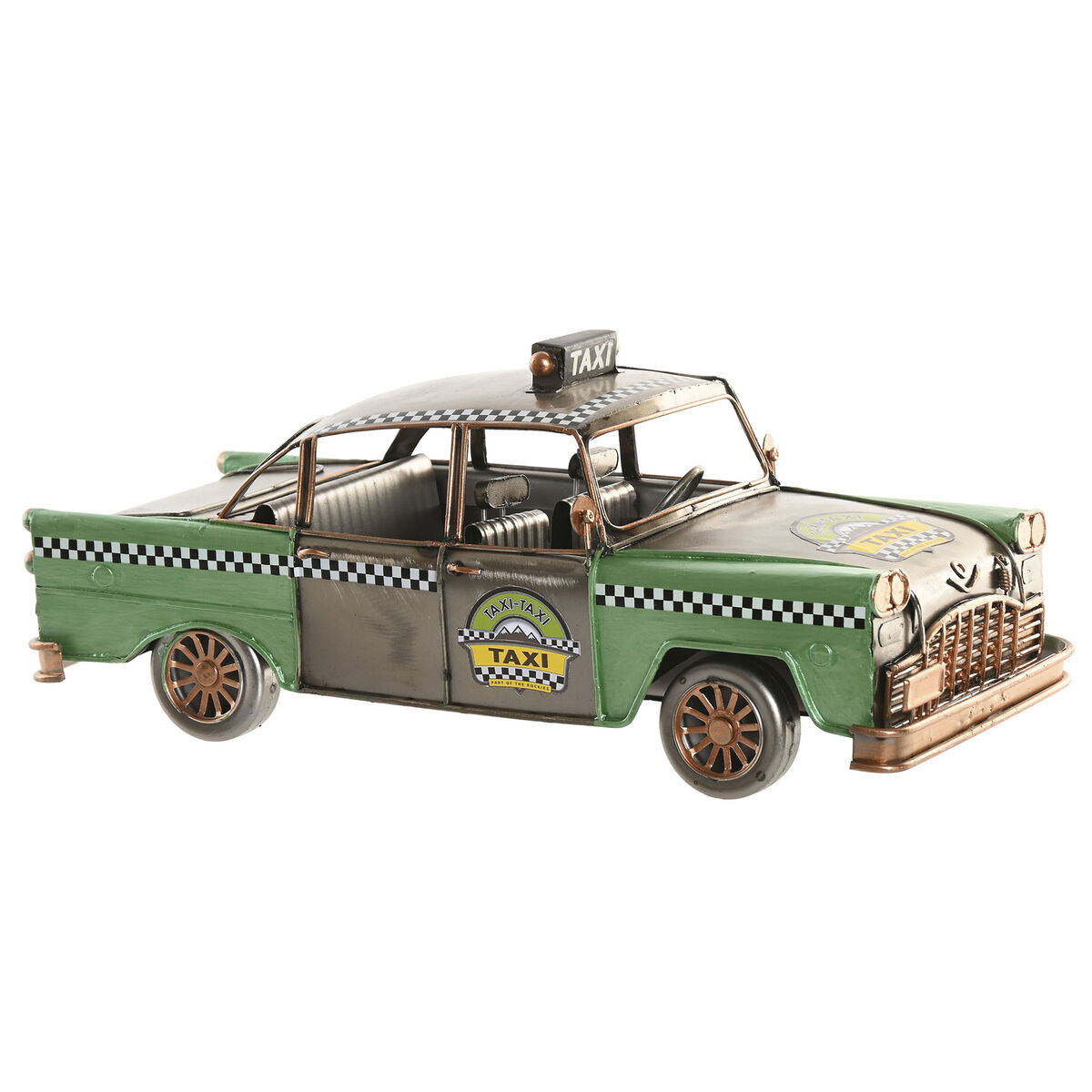 Statua Decorativa Home Esprit Verde Argentato Macchina Vintage 32 X 14 X 13 cm
