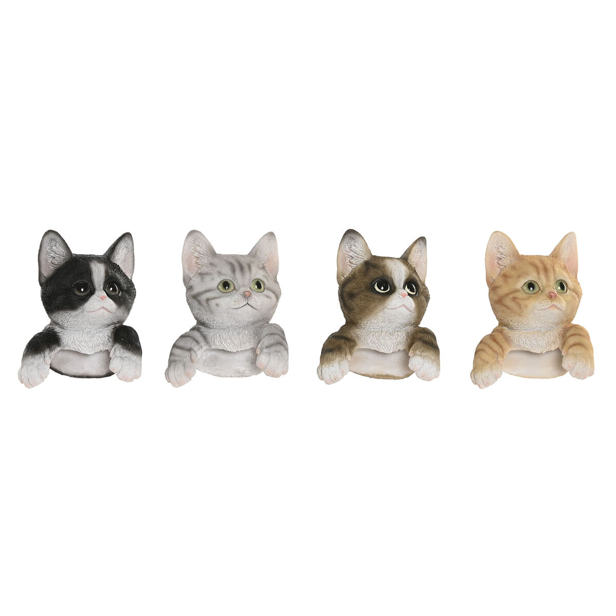 Statua Decorativa Home Esprit Marrone Nero Grigio 8 X 8 X 10 Cm (4 Unità)