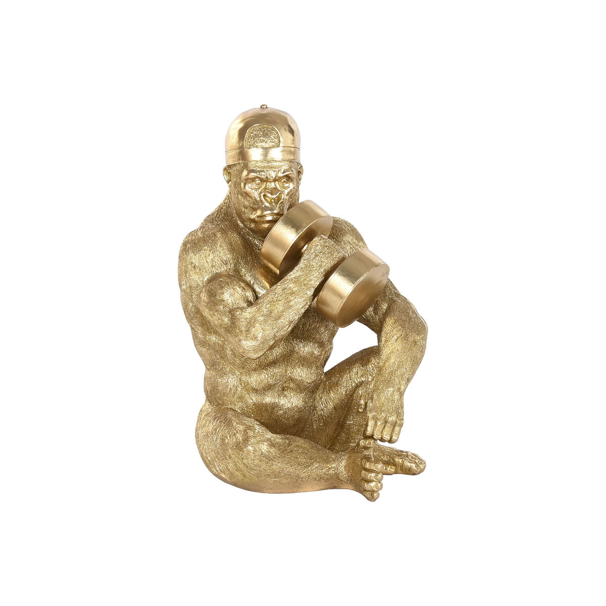 Statua Decorativa Home Esprit Dorato Gorilla 44 X 38 X 61,5 cm