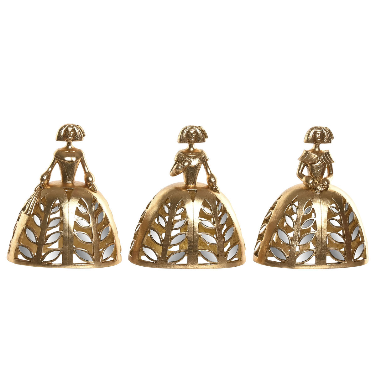 Statua Decorativa Home Esprit Dorato 20,5 X 13 X 25 Cm (3 Unità)