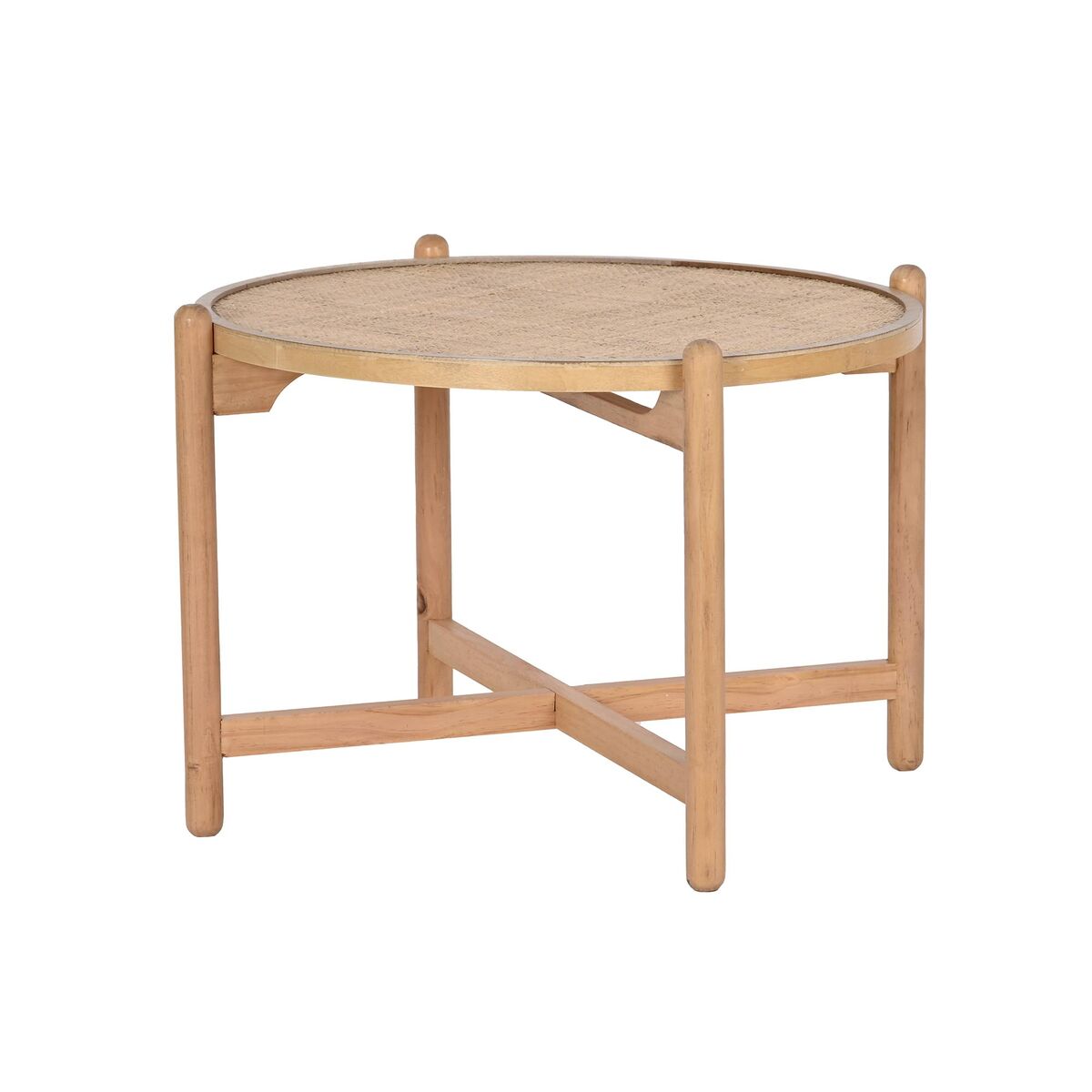 Tavolino Da Caffè Dkd Home Decor Naturale Legno Di Paulownia 66 X 66 X 45 cm