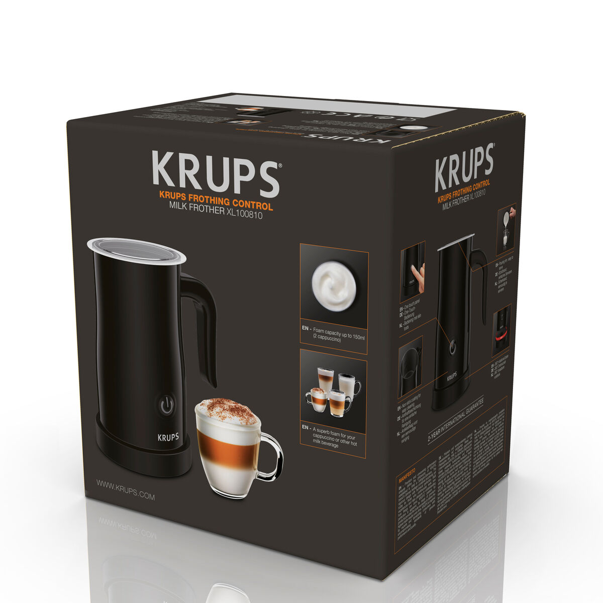 Sbattitore Per Latte Krups Xl1008 Nero 500 W 150 ml - Image 6