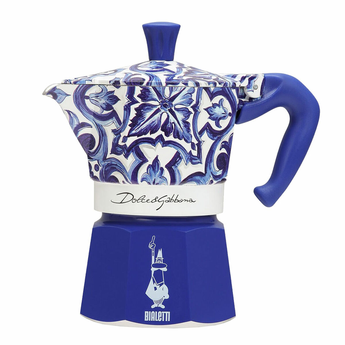 Caffettiera Italiana Bialetti Moka D&g Blu Medit. 3t Azzurro Alluminio 3 Tazze