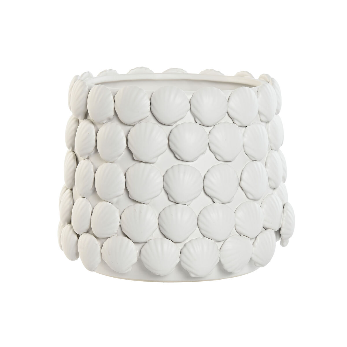 Vaso Home Esprit Bianco Gres Mediterraneo 22 X 22 X 17,5 cm