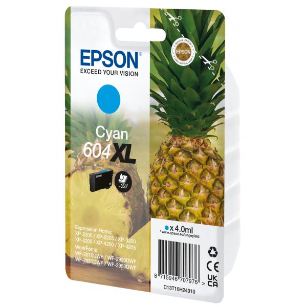 Epson 604xl - 4 Ml - Ciano - Originale - Blister Con Segnale Di Allarme Rf/acustico