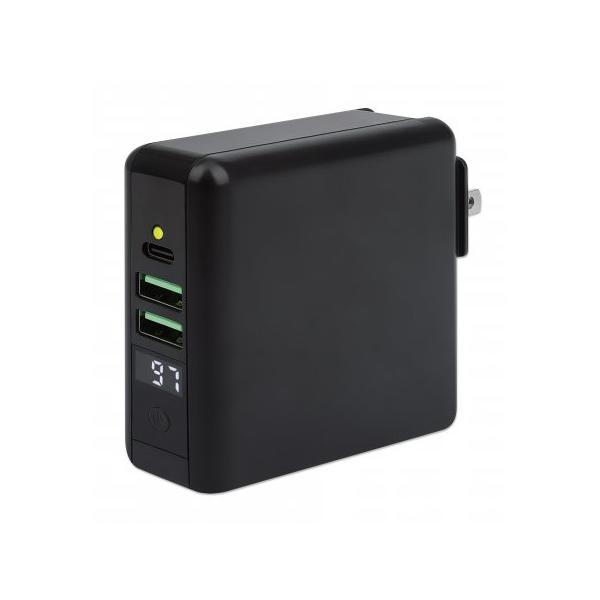 Caricatore Da Muro Da Viaggio Manhattan 4-IN-1 E Powerbank Da 8.000 Mah, Spine Usa/regno Unito/euro A 2 Pin, Uscita: 1x UsB-C, 2x Porte UsB-A E Tappe