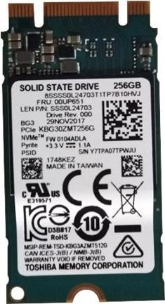 Lenovo Ssd 256gb M.2 2242 Pcie3x2 (00up651)