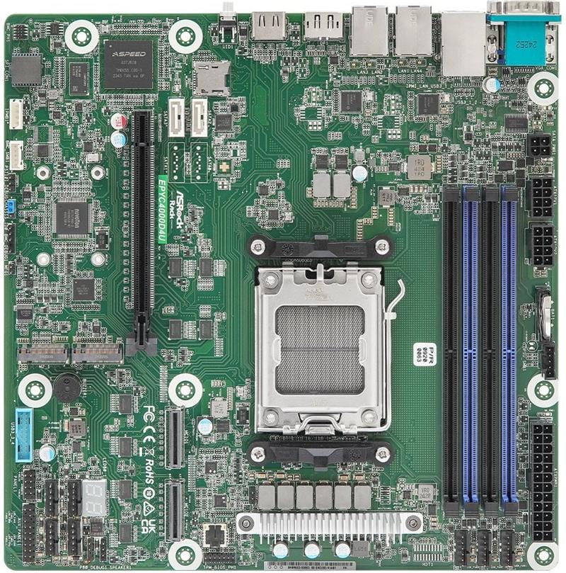 Asrock Mainboard Epyc4000d4u MicrO-Atx Single Socket Am5 (epyc4000d4u)