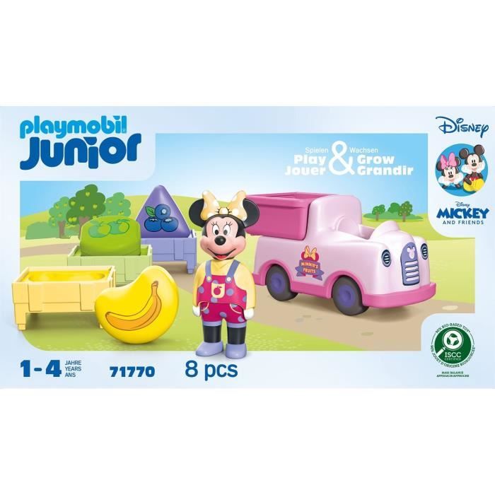 Playmobil Junior 71770 Minnie Con Carretto Della Frutta, Disney, 8 Pezzi, Dai 12 Mesi - Image 4