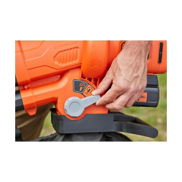 SoffiatorE-Trituratore Aspiratore Black+decker 36v - Con Batteria E Caricabatteria - Sacco 45l - Image 3