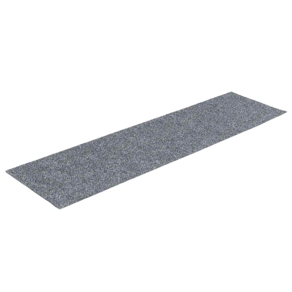 Tappetini Per Scale Autoadesivi 15 Pz 76x20 Cm Grigio Chiaro Rettangolari - Image 3