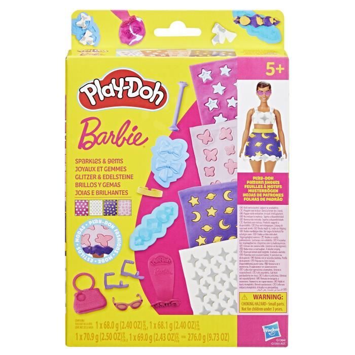 PlaY-Doh Barbie Jewels And Gems, Ricariche Per Il Set Di Pasta Modellabile