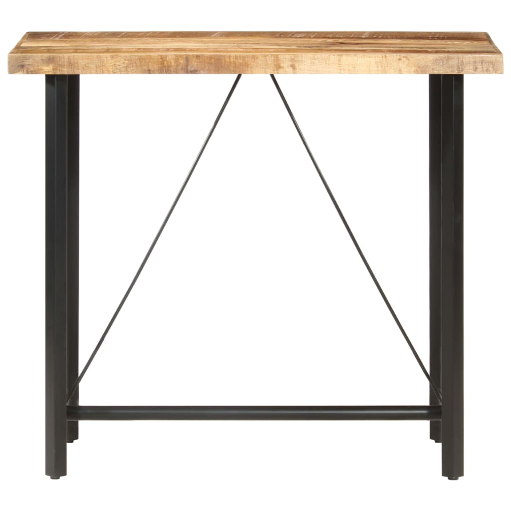 Tavolo Da Bar 120x58x107 Cm In Legno Ruvido Di Mango