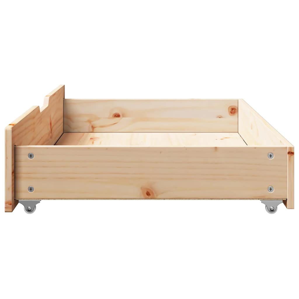 Cassettoni Da Letto Con Ruote 2 Pz 95x55x17 Cm In Legno Di Pino - Image 4