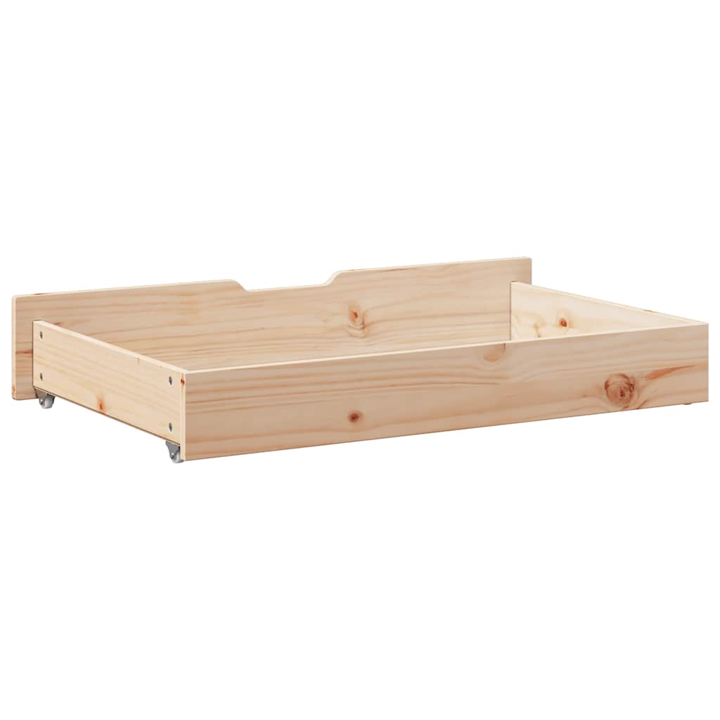 Cassettoni Da Letto Con Ruote 2 Pz 95x55x17 Cm In Legno Di Pino - Image 5