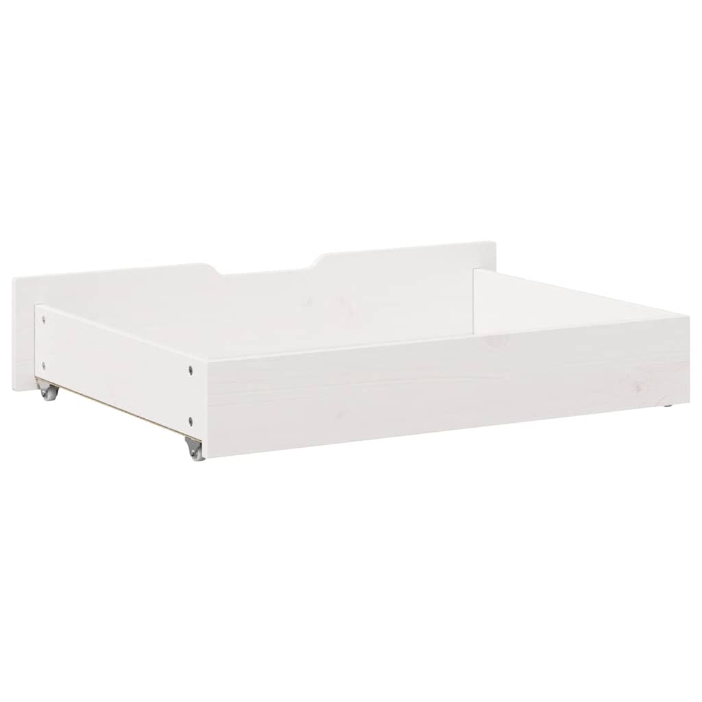 Cassettoni Da Letto 2 Pz Bianchi 85x55x17 Cm In Legno Di Pino - Image 5