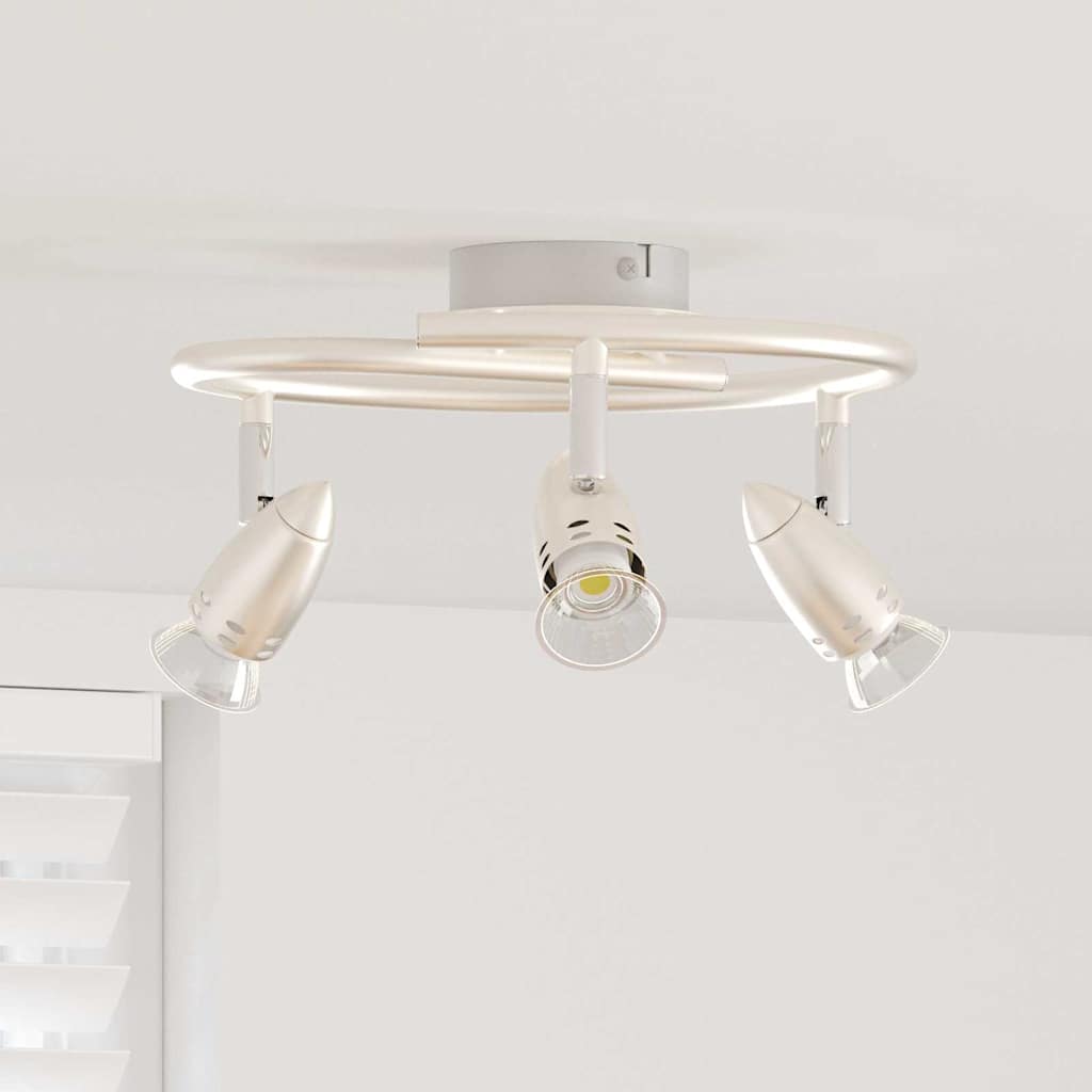 Faretto Da Soffitto Nichel Opaco 25 X 24 X 12 Cm Acciaio