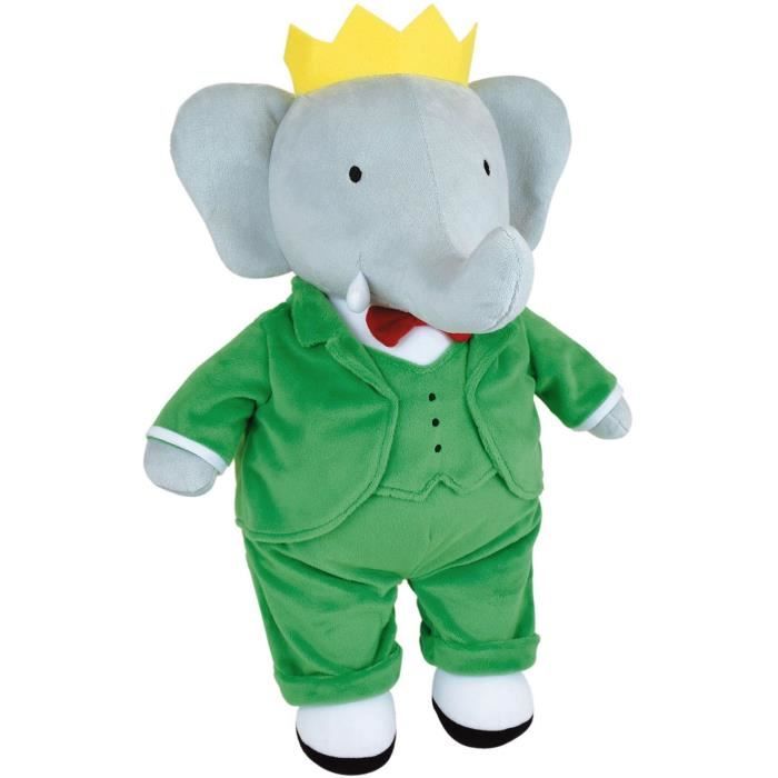 Peluche - Jemini - Peluche Elefante Babar +/- 40 Cm - Morbido Peluche - Ideale Per Creare Storie E Decorare La Cameretta!