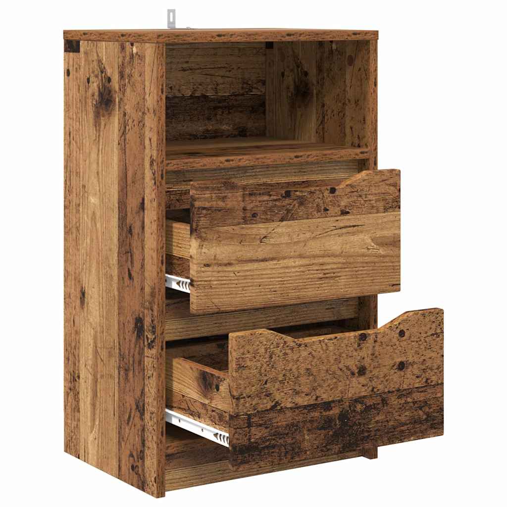 Comodini 2 Pcs Legno Vecchio 40 X 30 X 467 Cm Legno Multistrato - Image 5
