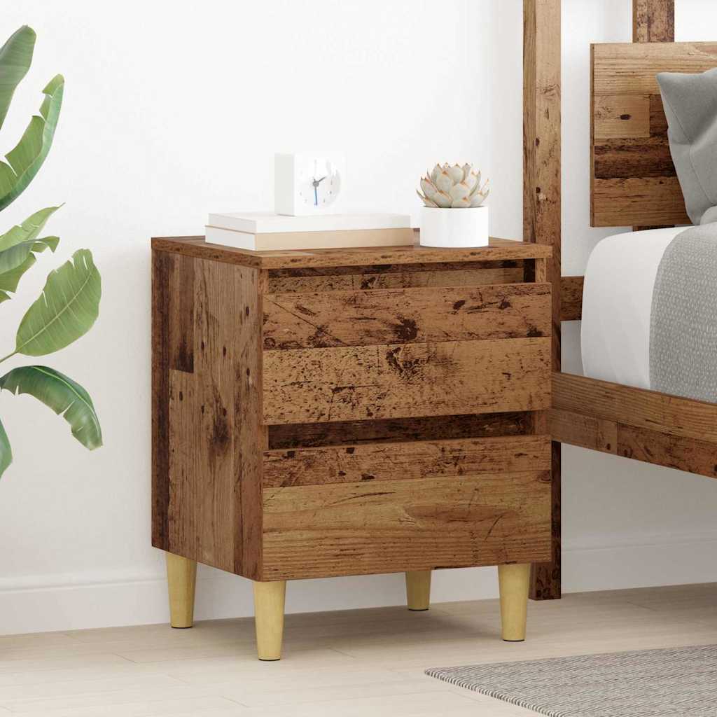 Armadietto Per Letto Con Cassetto Legno Vecchio 40 X 35 X 50 cm