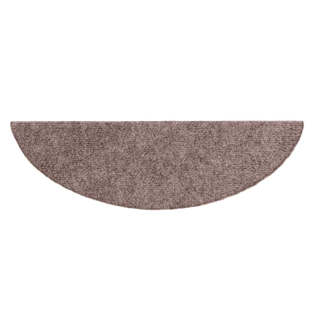 Tappetini Per Scale Autoadesivi 20 Pz 56x17x3 Cm Marrone Chiaro Semicircolari - Image 4